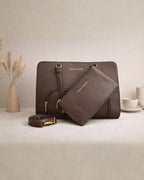 London Aesthetic Vegan Leather Tote Bag  With Insulated Compartment