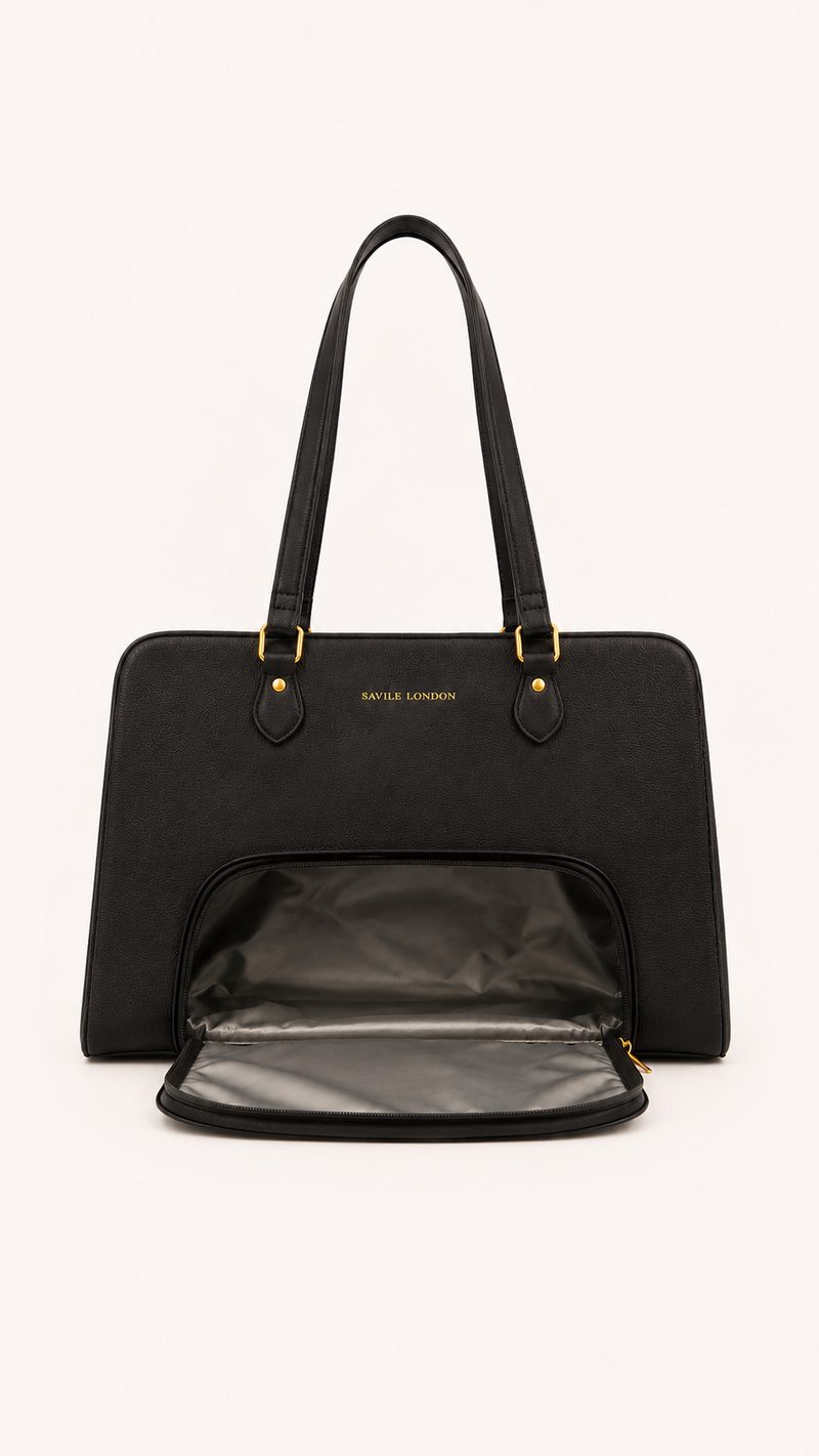 London Aesthetic Vegan Leather Ladies Tote Bag  With Insulated Compartment