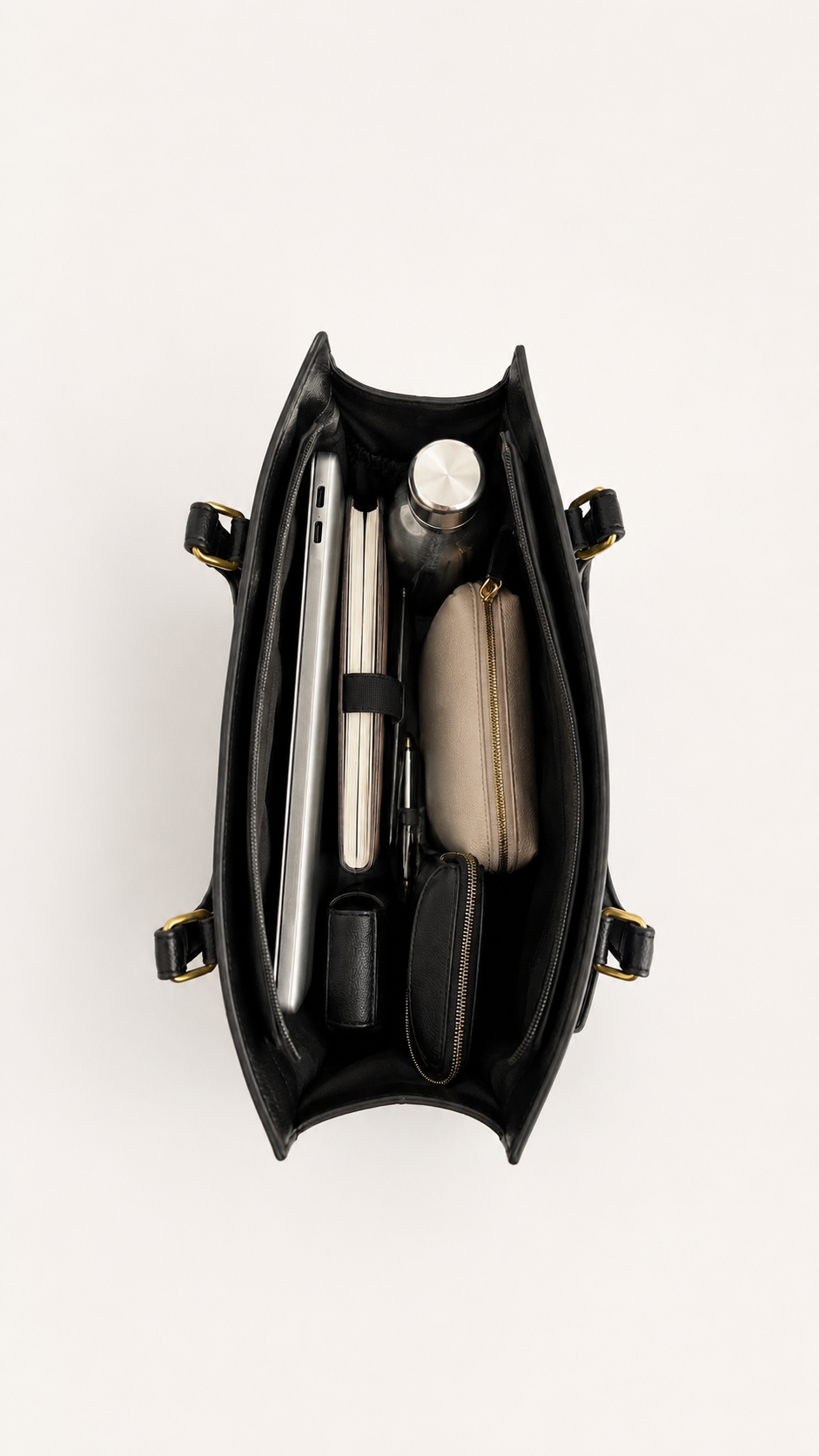 London Aesthetic Vegan Leather Ladies Tote Bag  With Insulated Compartment