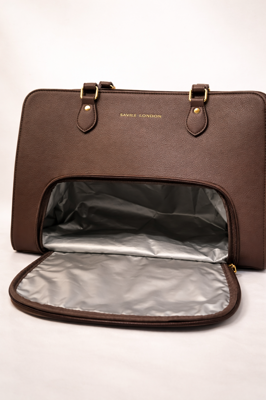 London Aesthetic Vegan Leather Ladies Tote Bag  With Insulated Compartment