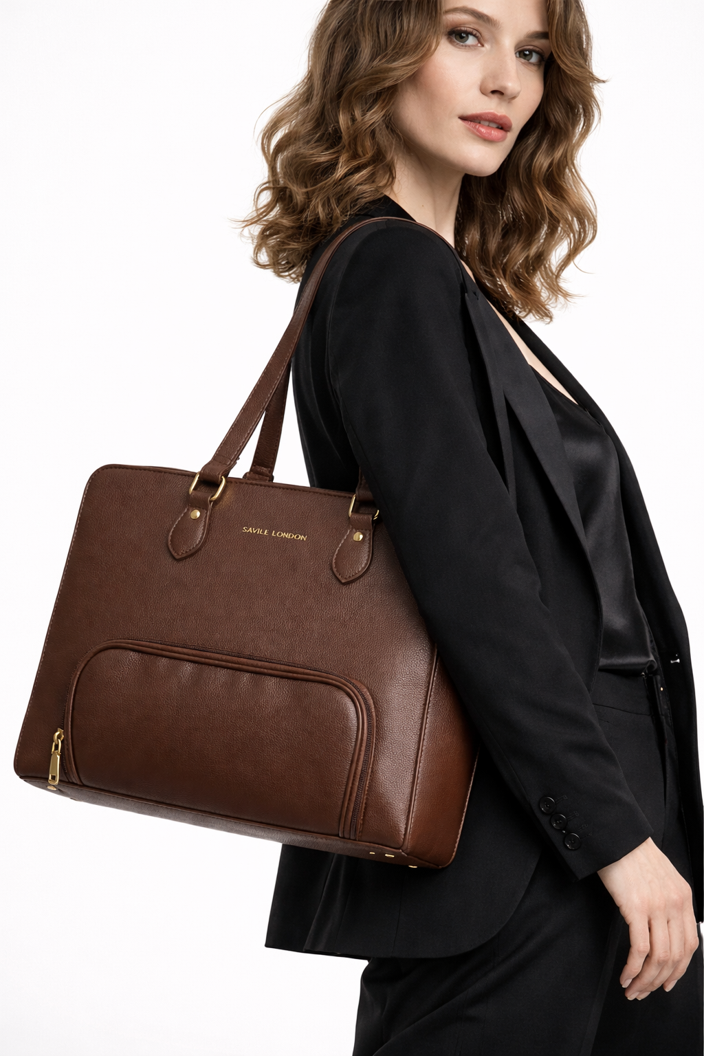 London Aesthetic Vegan Leather Ladies Tote Bag  With Insulated Compartment