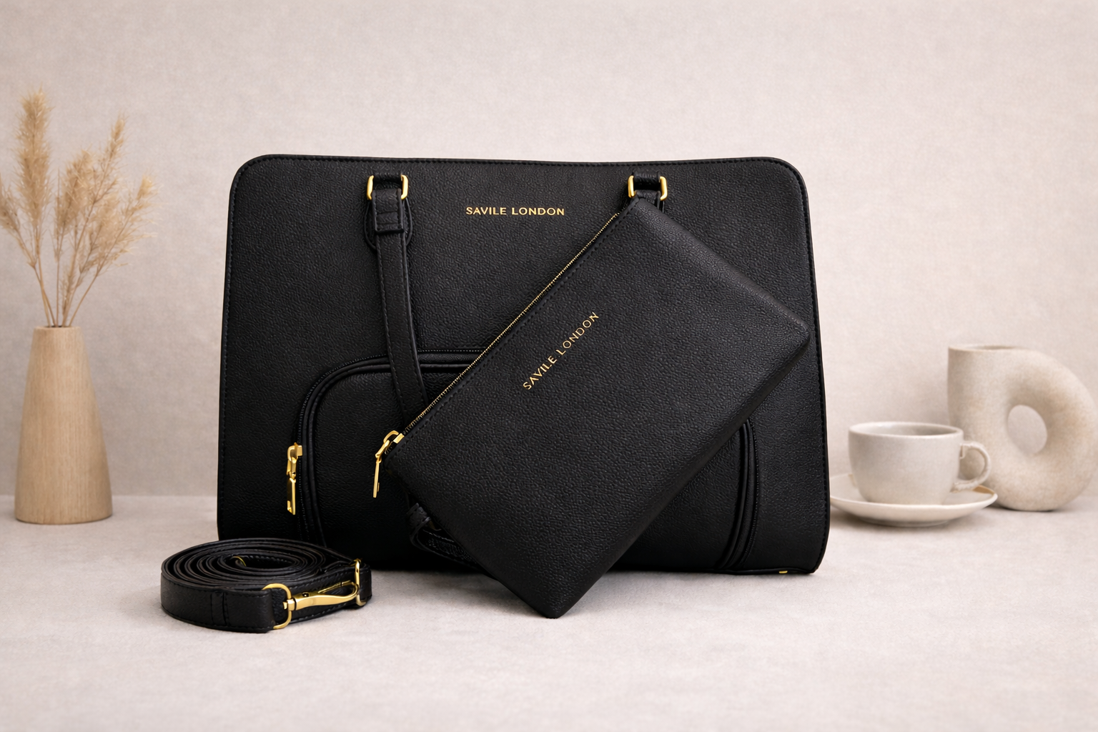 London Aesthetic Vegan Leather Ladies Tote Bag  With Insulated Compartment